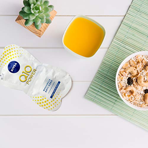 NIVEA Q10 Power Mascarilla Antiedad pack 24 (24 x 15 ml), mascarilla facial antiarrugas para suavizar las líneas de expresión, máscara antiedad para piel suave y radiante