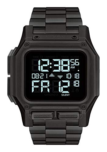 NIXON Regulus SS A1268 - All Black - 100 Meter / 10 ATM Water Resistant Men's Digital Watch