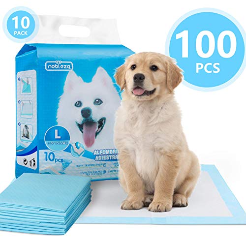 Nobleza - 100 x Empapadores Perros Alfombrilla higiénica de Entrenamiento para Perros. Ultraabsorbente 90cm*60cm.(10)