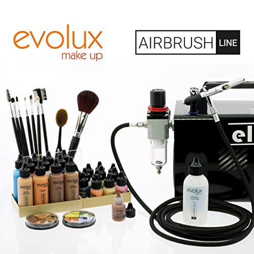 Noche Y Día Evolux Maquillaje Fluido Para Aerógrafo, Kit Iniciación Básico 70 ml