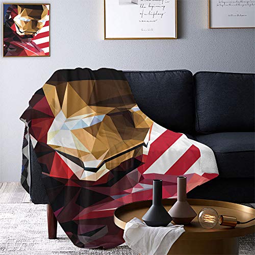 NUOMANAN Manta de franela extra suave, superhéroe, Iron Man Infinity Gauntlet Avengers Endgame Supersuave, ligera, acogedora y cálida felpa hipoalergénica, microfibra, Color_02, 70"x90"（177cm x 228cm）