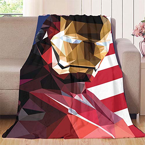 NUOMANAN Manta de franela extra suave, superhéroe, Iron Man Infinity Gauntlet Avengers Endgame Supersuave, ligera, acogedora y cálida felpa hipoalergénica, microfibra, Color_02, 70"x90"（177cm x 228cm）