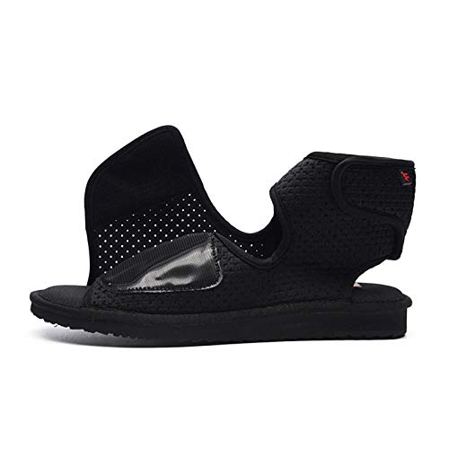 Nwarmsouth Zapatillas diabéticas Vendaje Zapatos,Zapatos de Tobillo Antiarrugas, Zapatos amortiguadores ajustables-43_Black,Zapato de Velcro Zapato de Salud cómodo