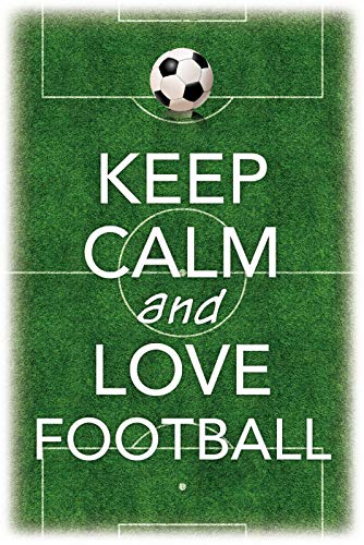 NWFS Keep Calm & Love Football Cartel de chapa metálica encorvada 20 x 30 cm