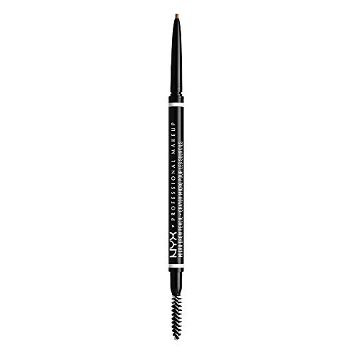 NYX Professional Makeup Lápiz de cejas adecuadas Micro Brow Pencil, Dos lados: cepillo espiral y lápiz de cejas automático, Fórmula vegana, Tono: Taupe