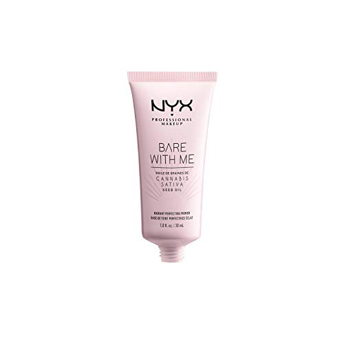 NYX Professional Makeup Primer Bare with Me Hemp Radiant Perfecting, Aceite de Semilla de Cáñamo Hidratante y Extracto de Centella Asiática, Fórmula de Microperlas, Inspirado en el Cuidado de la Piel