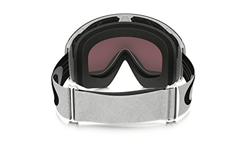 Oakley Flight Deck XM - Gafas de esquí/snowboard, Blanco Mate (Matte White) - (con logo negro, banda blanca y lente prizm rosa), Talla Única