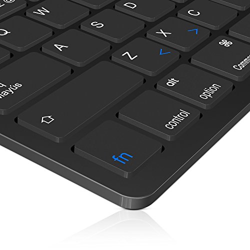 OMOTON Bluetooth Teclado Español con Sistema iOS/iPadOS, Compatible con iPad 8 10.2, iPad Air 4 2020, iPad 9.7, iPad 10.5, iPad 12.9 - Negro