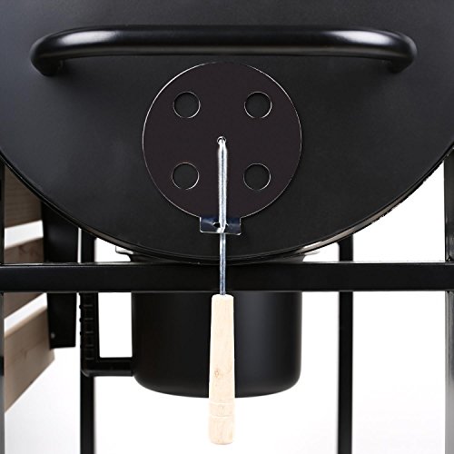 Oneconcept Beefbutler Smoke Edition - Parrilla de carbón con ahumador, Barbacoa, BBQ, Grill, Asador Directo o indirecto, Rejillas de ventilación, 100x95x55 cm, Portátil con Ruedas, Negro