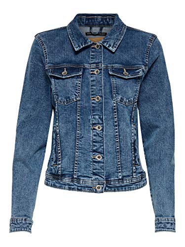 Only Onltia Dnm Jacket BB MB Bex02 Noos Chaqueta vaquera, Azul (Medium Blue Denim Medium Blue Denim), 44 (Talla del fabricante: 42) para Mujer