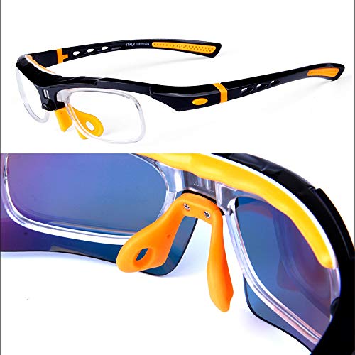 OPEL-R Gafas Polarizadas De Ciclismo para Exteriores Gafas De Sol Deportivas Anti-UV para Bicicleta, Gafas De MTB De Moda Casual, 5 Lentes Intercambiables,Bright Black