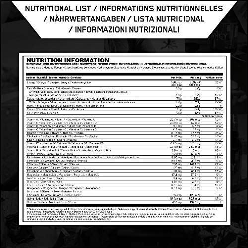 Optimum Nutrition ON Serious Mass Proteína en Polvo Mass Gainer, con Vitaminas, Creatina y Glutamina, Galletas y Crema, 8 porciones, 2.73 kg, Embalaje puede variar