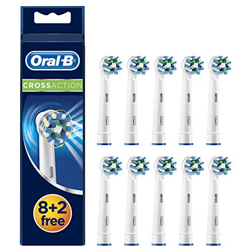 Oral-B CrossAction Cabezal de Recambio 8+2 uds. Extra, Negro