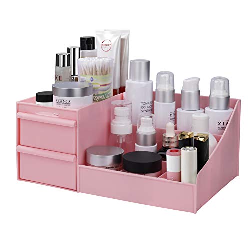 Organizador de Maquillaje con Gavetas, Escritorio Cajón De Tipo Caja de Almacenamiento de Cosméticos para Joyería Accesorios, Vitrina sobre Encimera para Baño Tocadores