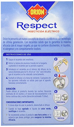 Orion - Respect Insecticida eléctrico - 1 recambio - [Pack de 3]