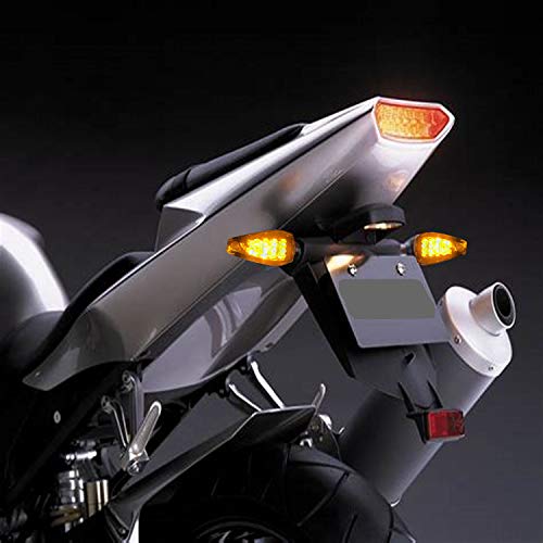 OSAN Intermitentes Moto 2 PC 14 LED Ámbar de Motos Lámparas Luces de Dirección Señales para Yamaha R1 R6 FZ XT WR TW TT-R