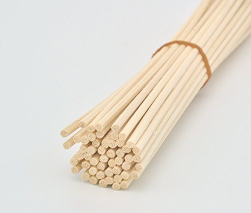 Ougual 100 Piezas Palos de Difusor Reed Varillas de Reed de Rattan de Madera Varillas Difusor de Aroma de Aceite Esencial (20cm x 3mm)