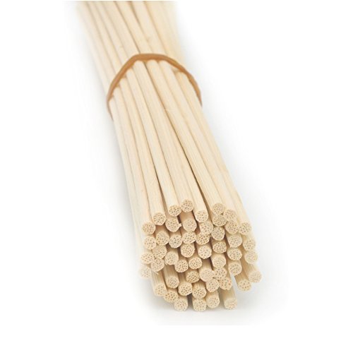 Ougual 100 Piezas Palos de Difusor Reed Varillas de Reed de Rattan de Madera Varillas Difusor de Aroma de Aceite Esencial (20cm x 3mm)