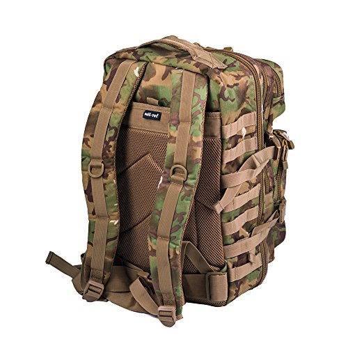 Pack de asalto MOLLE táctico con mochila de patrulla 36L, Follaje árido