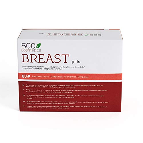 Packs 500Cosmetics Breast: Pastillas + Crema para Aumentar y Reafirmar el Pecho femenino - Ingredientes 100% Naturales (2)