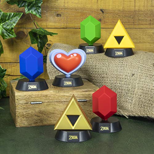 Paladone Gold Triforce Icon Light | Basado en la leyenda de Zelda | Ideal para habitaciones de niños, oficina y hogar | Mercancía de juegos Pop Culture