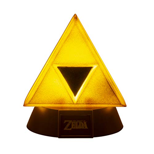 Paladone Gold Triforce Icon Light | Basado en la leyenda de Zelda | Ideal para habitaciones de niños, oficina y hogar | Mercancía de juegos Pop Culture