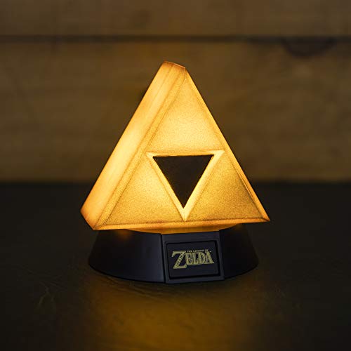 Paladone Gold Triforce Icon Light | Basado en la leyenda de Zelda | Ideal para habitaciones de niños, oficina y hogar | Mercancía de juegos Pop Culture