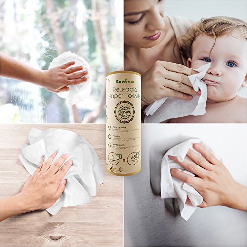 Paños reutilizables | Rollo de cocina ecológico | Multiusos | Resistente y absorbente | Bayetas ecológicas | Secado rápido y antibacteriano | Bambaw