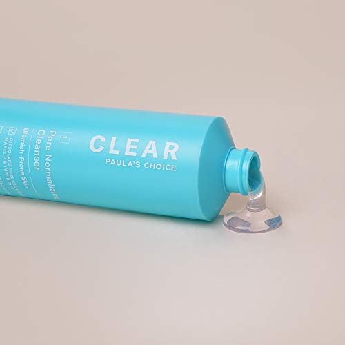 Paula's Choice Clear Gel Limpiador de Poros - Limpieza la Piel y Desmaquillante Facial - Elimina Puntos Negros y Acne - con Acido Salicilico - Todos Tipos de Piel - 177 ml