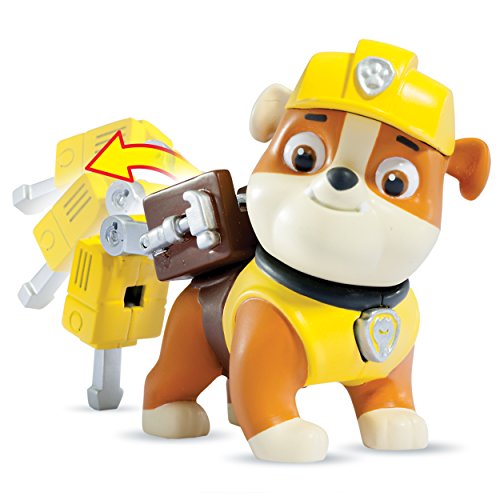 Paw Patrol Action Pack Pup & Badge, Rubble by Spin Master