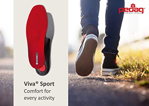 Pedag Viva Sport - Plantillas para el deporte unisex, Red, 7 Ladies/6 Mens UK