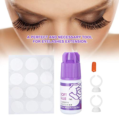 Pegamento profesional para extensión de pestañas: fijación extra fuerte, de larga duración, de secado rápido - Adhesivo de calidad profesional superior, sin formaldehído y sin látex - 7 ml