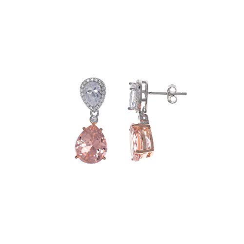 Pendientes Mujer Salvatore Plata Circonitas Tamaño 10 x 23 mm