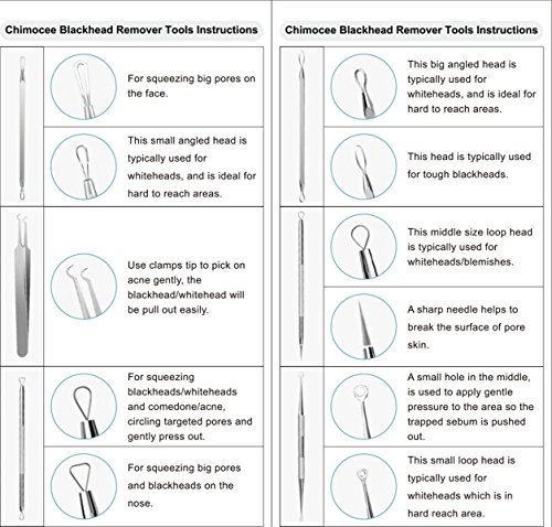 Pengnuo Professional Blackhead Remover Kit Set 5pcs, herramientas de Pimple Comedone Extractor