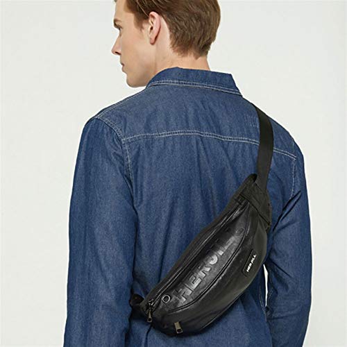 PENGQ Cintura de Cuero/Bolso del Mensajero de los Hombres/Ejecución de Cintura Bolsa/for Viajes de Vacaciones, Deportes al Aire Libre, Carnaval