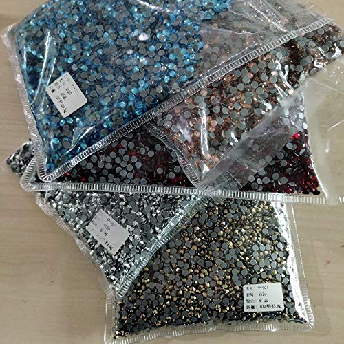 PENVEAT Ventas al por Mayor Hot Fix Rhinestones Hierro en Rhinestones Hot Fix Rhinestone Glass DIY Clothes, Dark Siam, SS6 1000Gross