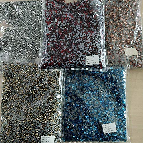 PENVEAT Ventas al por Mayor Hot Fix Rhinestones Hierro en Rhinestones Hot Fix Rhinestone Glass DIY Clothes, Dark Siam, SS6 1000Gross