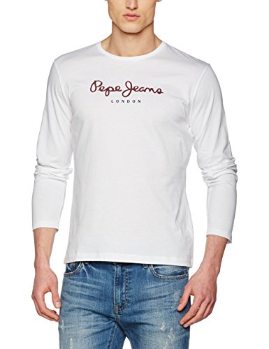 Pepe Jeans Eggo Long, Top de Manga Larga Para Hombre, Blanco (White 800), Large