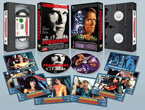 Perseguido BD 1987 The Running Man + DVD Extras VHS Retro + 8 Postales Edición Limitada y Numerada 1000 ejemplares [Blu-ray]