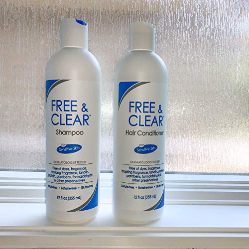 Pharmaceutical Specialties Free & Clear Hair Shampoo para piel sensible, 12 oz