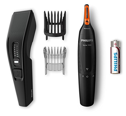 Philips Cortapelos HC3510/85 HAIRCLIPPER Series 3000 HC3510/85-Afeitadora (Negro, Rectángulo, 0,5 mm, 2,3 cm, 4,1 cm, Acero inoxidable), 1