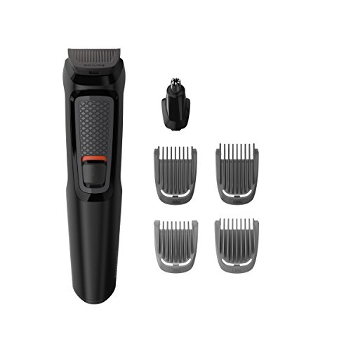 Philips MULTIGROOM Series 3000 Cara 6 en 1 MG3710/15 - Afeitadora (Negro, Rectángulo, Barba, Oído, Ceja, Nariz, Acero inoxidable, 60 min, Integrado)