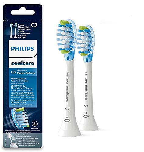 Philips Sonicare HX9042/17 - Pack de dos cabezales control de placa, con tecnología RFID para Diamond Clean Smart, color blanco