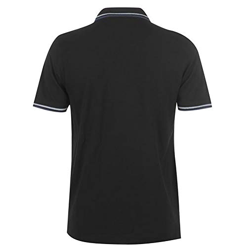 Pierre Cardin - Polo de corte clásico para hombre, con franja en el cuello y las mangas Multicolor Negro ( XXL