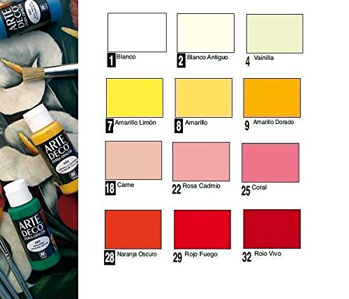 PINTURA ACRILICA DE VALLEJO MODELO ARTE DECO COLOR BLANCO MEDIO BOTE DE 60 ML COLORES OPACOS