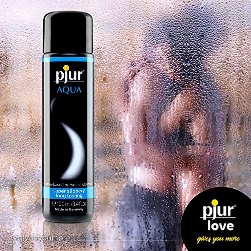 pjur AQUA - Lubricante Premium acuoso - Excelentes propiedades lubricantes, hidrata y no se pega - para juguetes sexuales (250ml)