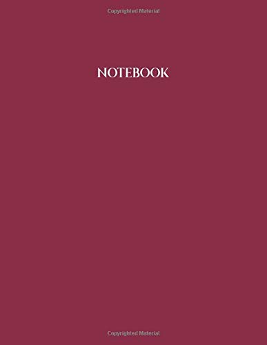 Plum Notebook, 8.5x11, 100 College Ruled White Pages