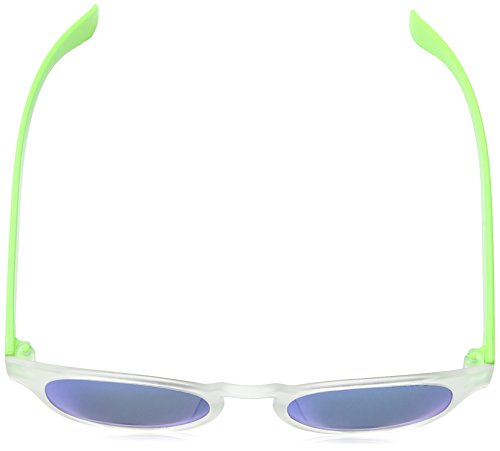 Police Exchange 2 Gafas de sol, TRANSPARANT CRYSTAL & BRIGHT GREEN FRAME/GREEN MIRROR LENS, 49 Unisex