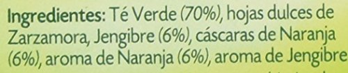 Pompadour Té Verde Jengibre y Naranja - 20 Bolsitas