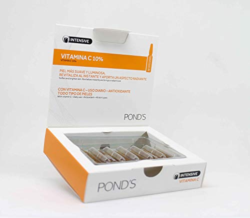 Ponds Ampollas faciales Vitamina C 12 Unidades 24 ml, Naranja